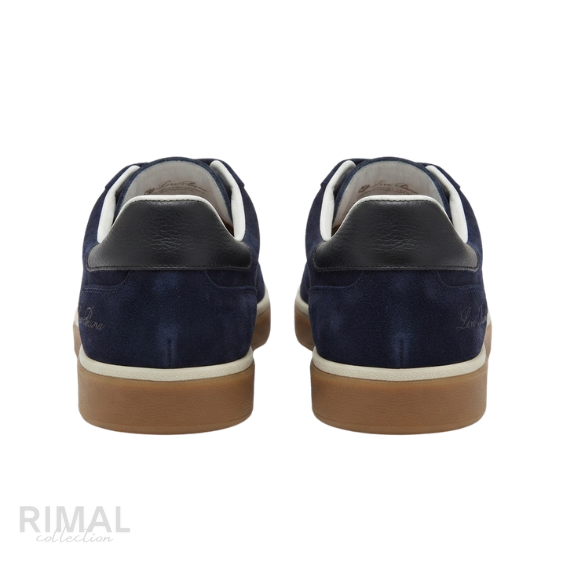 Loro Piana Tennis Walk Suede Sneakers – Dark Blue - View 1