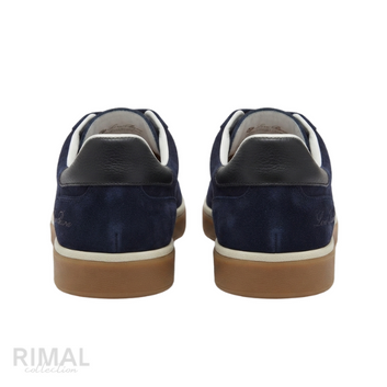 Loro Piana Tennis Walk Suede Sneakers – Dark Blue - View 1