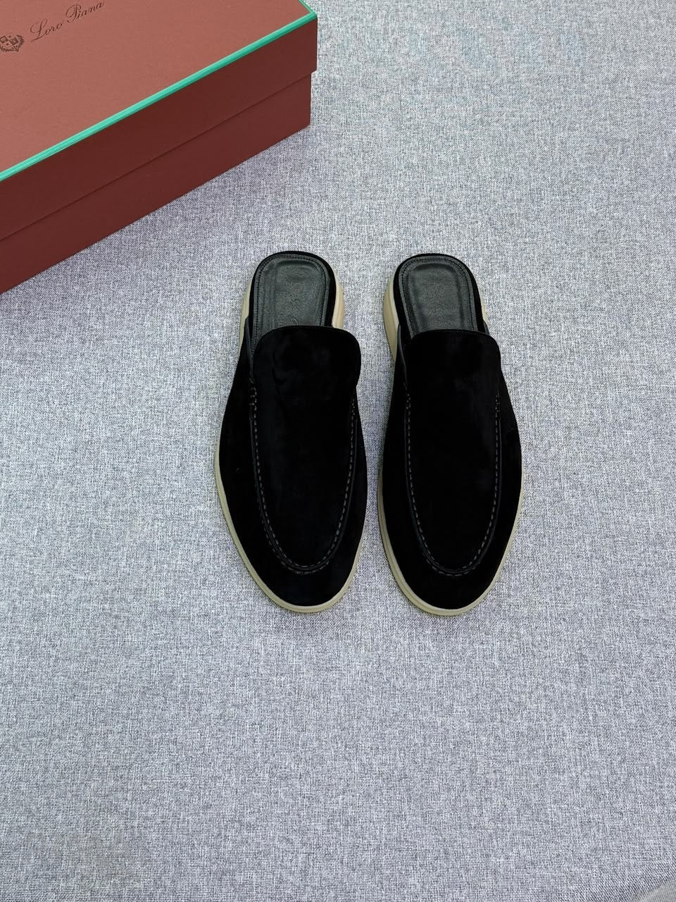 Loro Piana Suede Loafers – Black - View 3