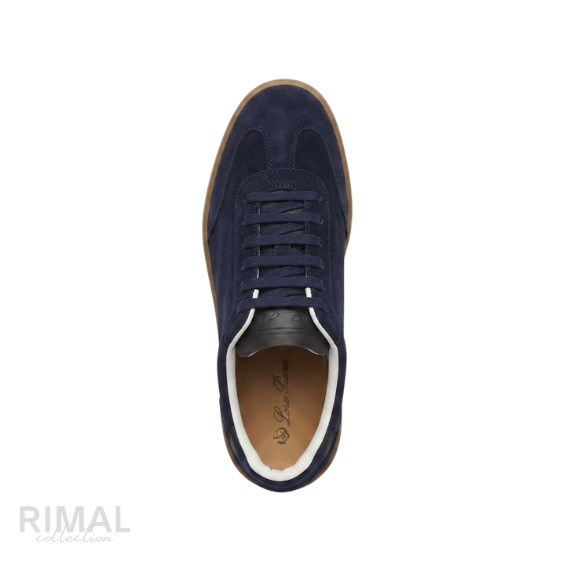 Loro Piana Tennis Walk Suede Sneakers – Dark Blue - View 2