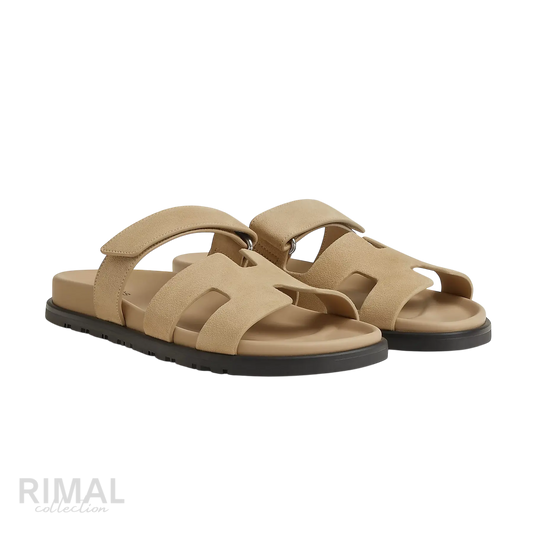 Hermès Chypre Sandals – Beige Lin - View 1