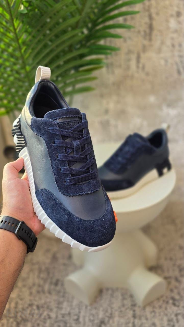 Hermès Bouncing Sneakers – Blue - View 5