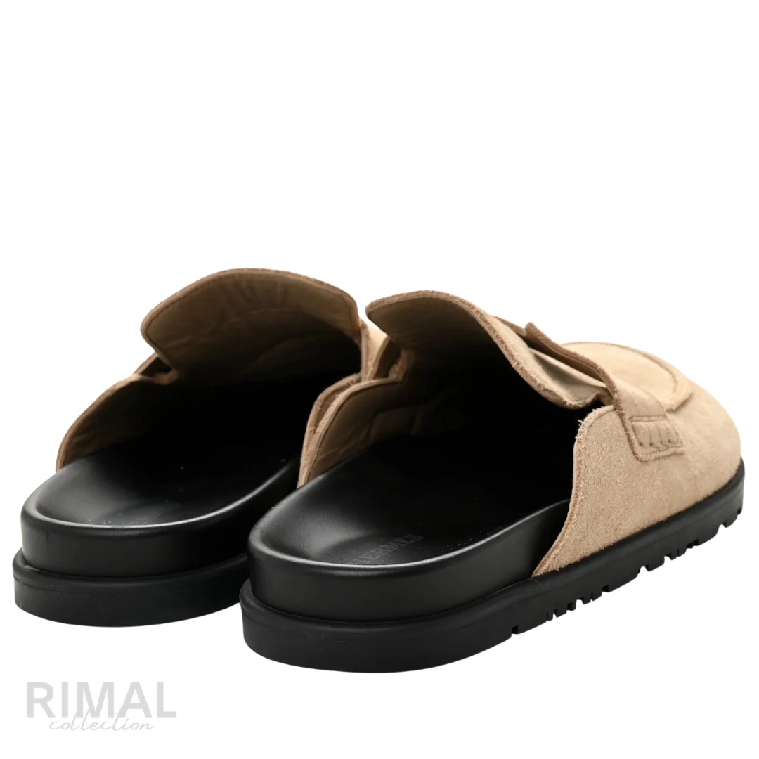 Hermès Go Mule – Beige Argile Suede – View 4