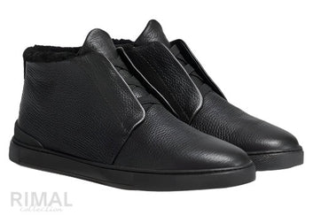 Zegna Triple Stitch Black Sneaker - Edition 5 | Men