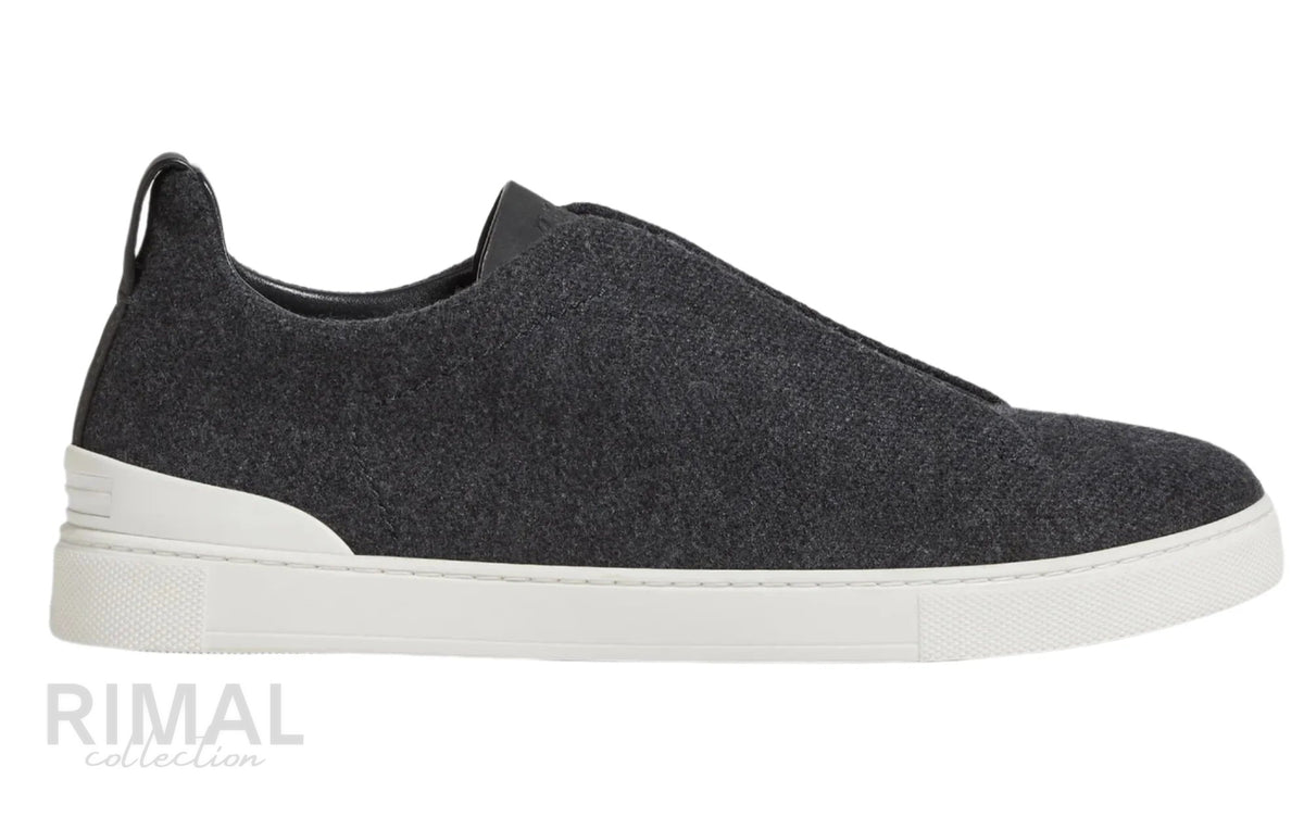 Zegna Triple Stitch Sneaker - Black | Men