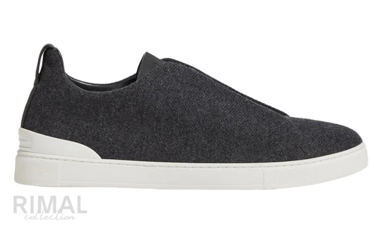 Zegna Triple Stitch Sneaker - Black | Men