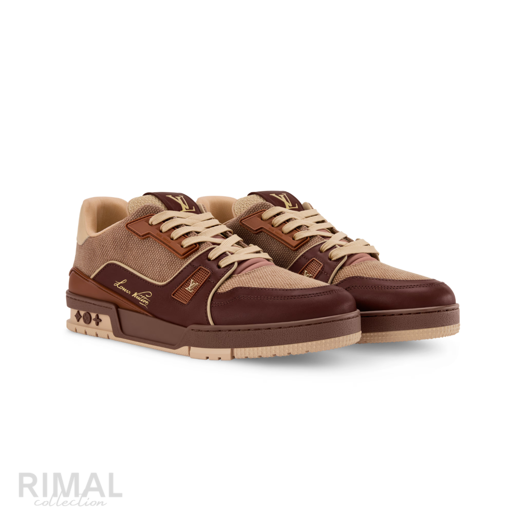 Louis Vuitton LV Trainer Sneaker – Maroon & Brown - View 4