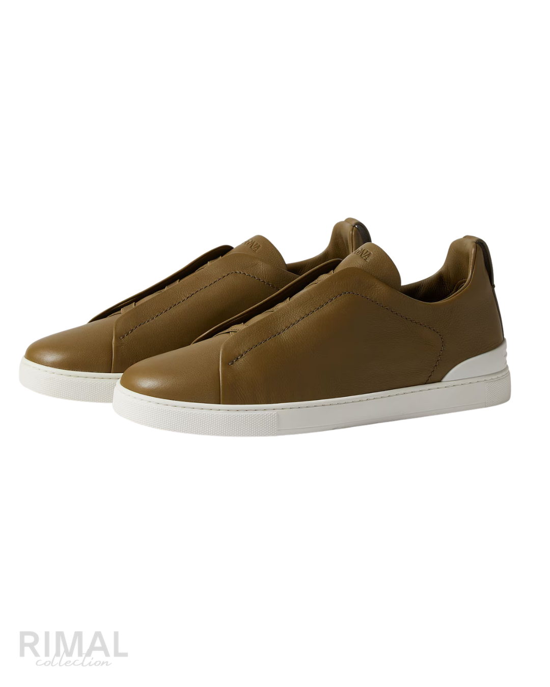Zegna Triple Stitch Sneakers – Olive Green - View 3
