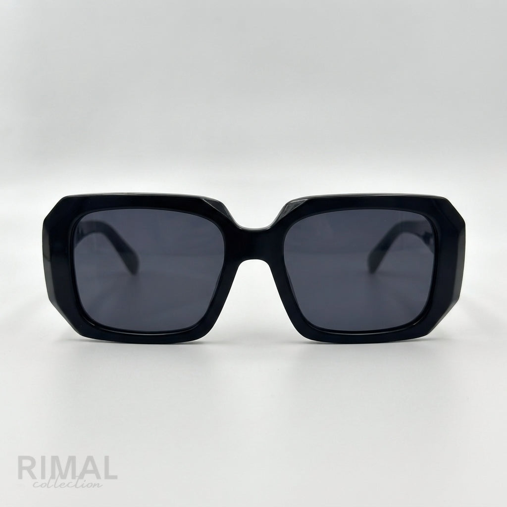 Prada Geometric Sunglasses Black - View 1