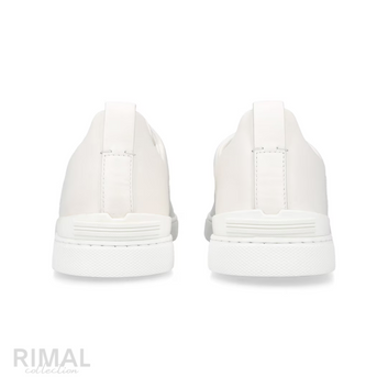 Zegna Triple Stitch Sneaker – White Crocodile Leather – View 2