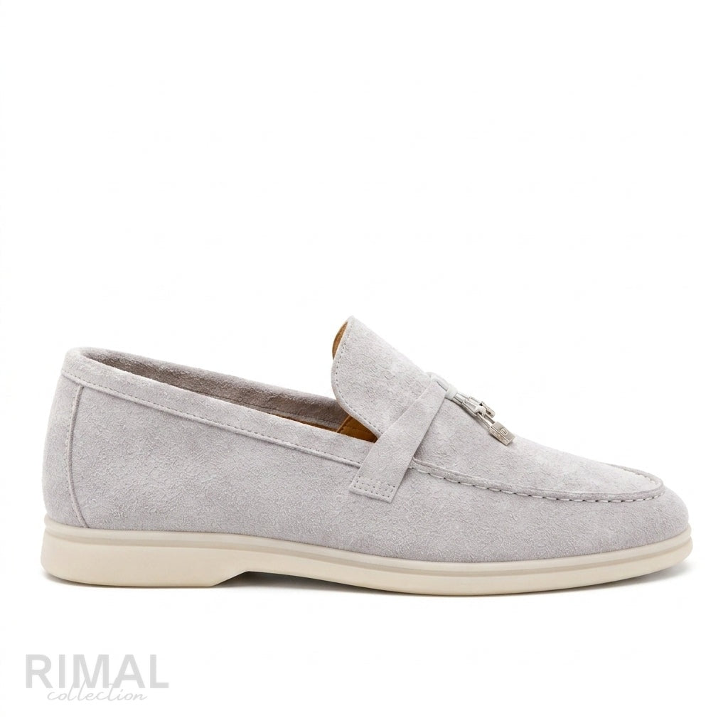 Loro Piana Summer Charms Loafers – Light Grey - View 2