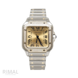 Cartier Santos de Cartier Two-Tone Yellow Dial Watch