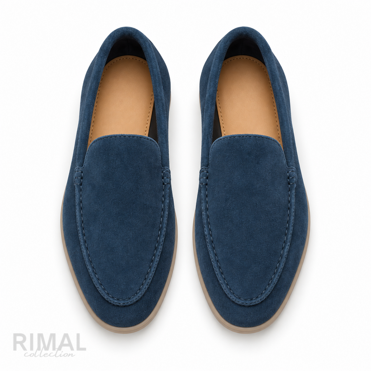 Loro Piana Summer Walk Suede Loafers – Deep Teal Blue - View 2