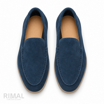 Loro Piana Summer Walk Suede Loafers – Deep Teal Blue - View 2