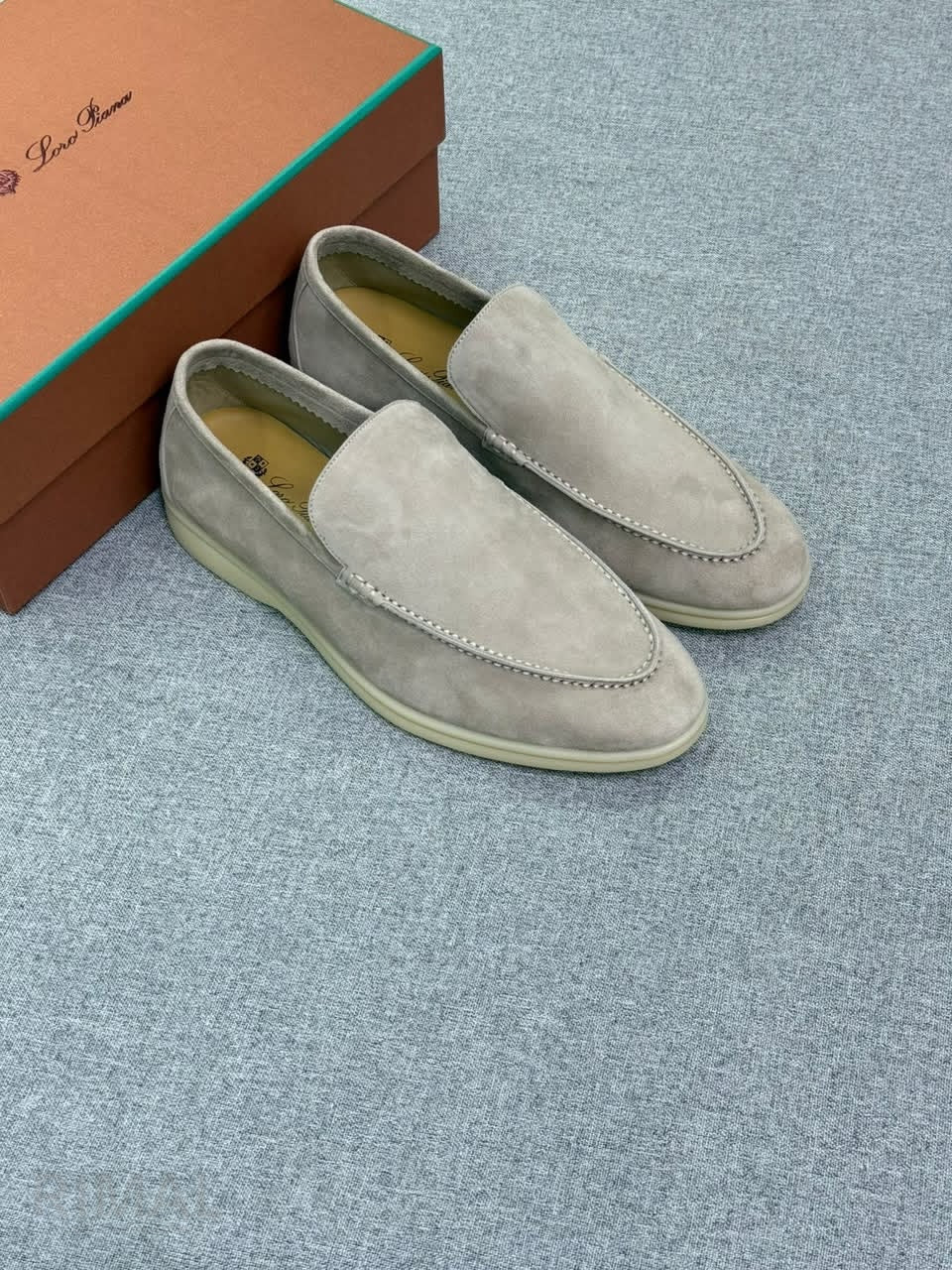 Loro Piana Slip-On Loafers – Light Grey - View 2