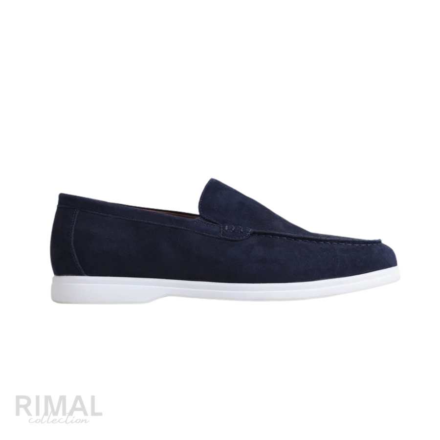 Loro Piana Summer Walk Suede Loafers – Dark Navy