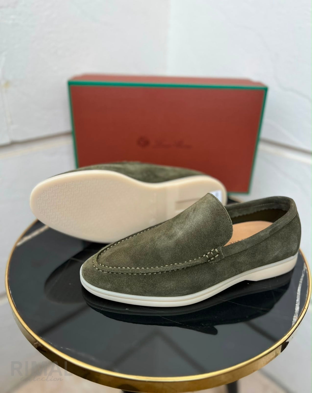 Loro Piana Summer Walk Loafers – Moss Green - View 5