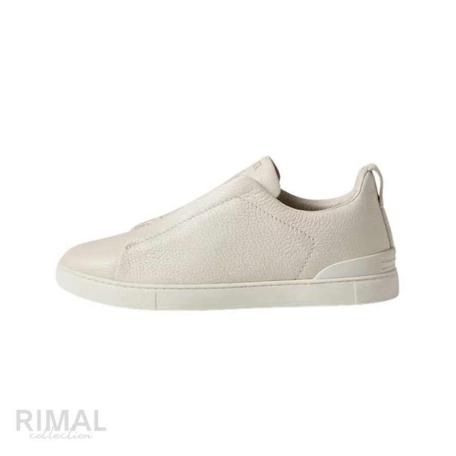 Zegna Footwear | Triple Stitch Deerskin White