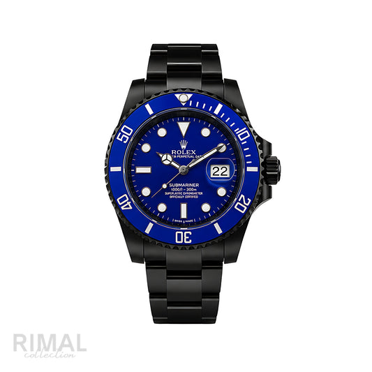Rolex Submariner Date Blue Dial Blue Bezel Black Watch - image 1