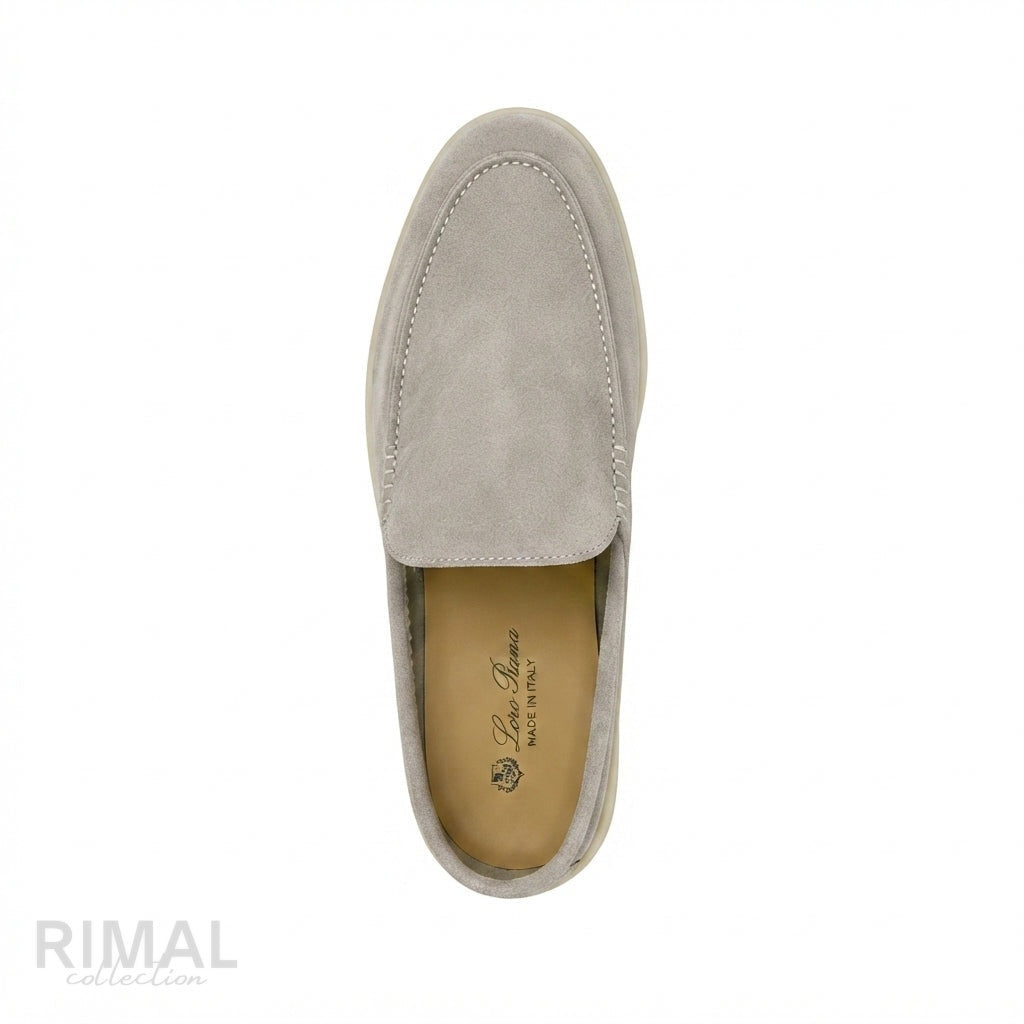 Loro Piana Slip-On Loafers – Light Grey - View 3