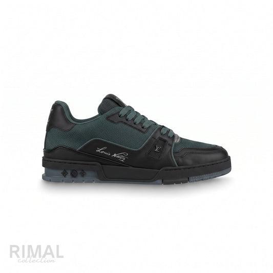 Louis Vuitton LV Trainer Sneakers – Dark Green & Black - View 1