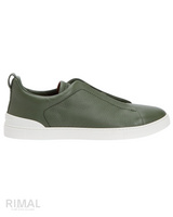 Zegna Footwear | Triple Stitch Olive Green
