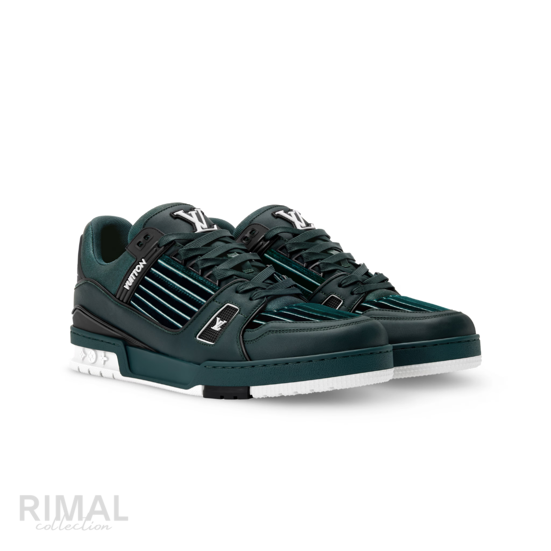 Louis Vuitton LV Trainer Sneakers Striped – Green - View 4