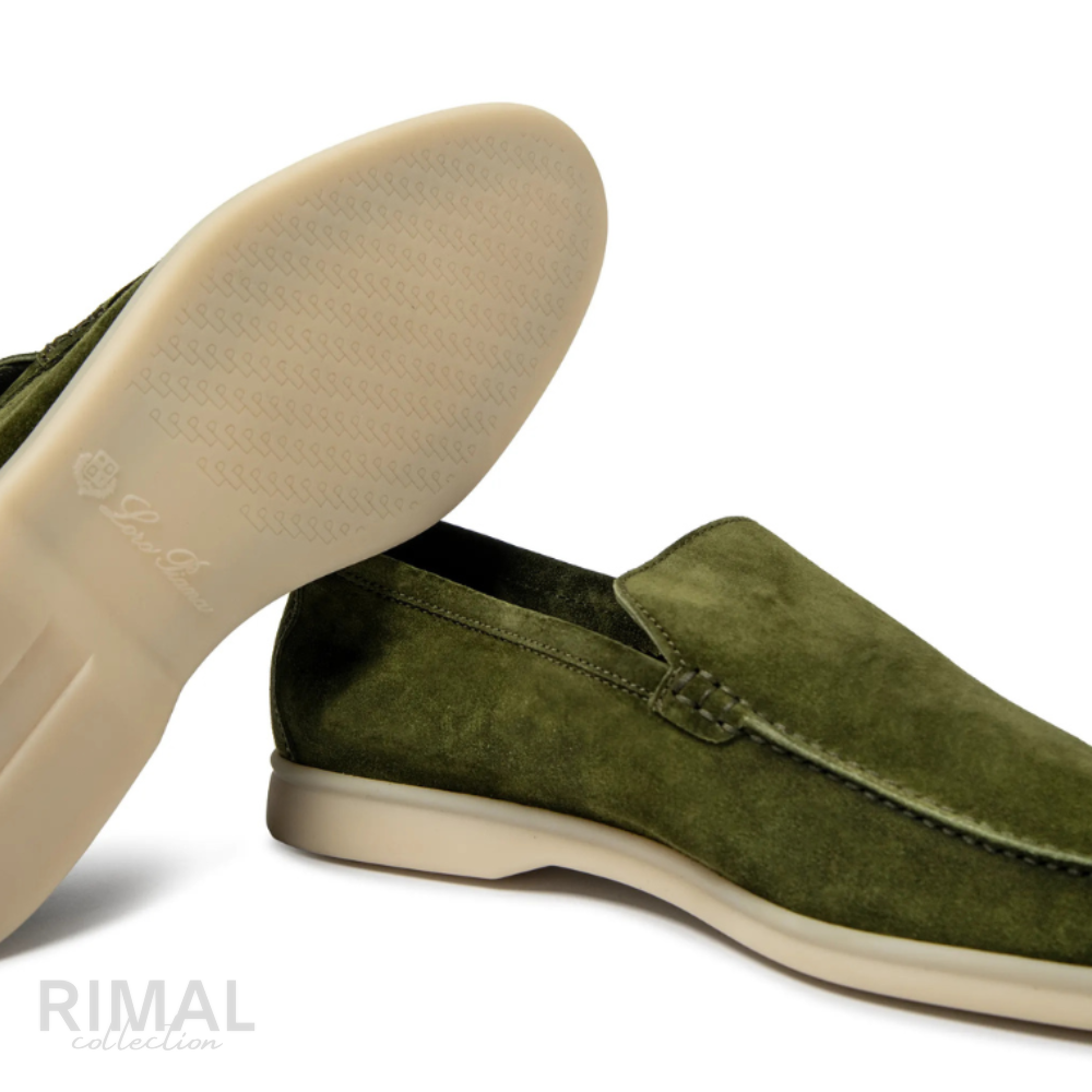 Loro Piana Summer Walk Loafers – Moss Green - View 4