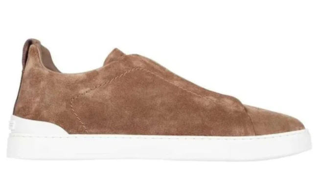 Zegna Triple Stitch Sneaker - Brown & Tobacco | Men