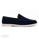 Loro Piana Summer Walk Suede Loafers – Navy Blue