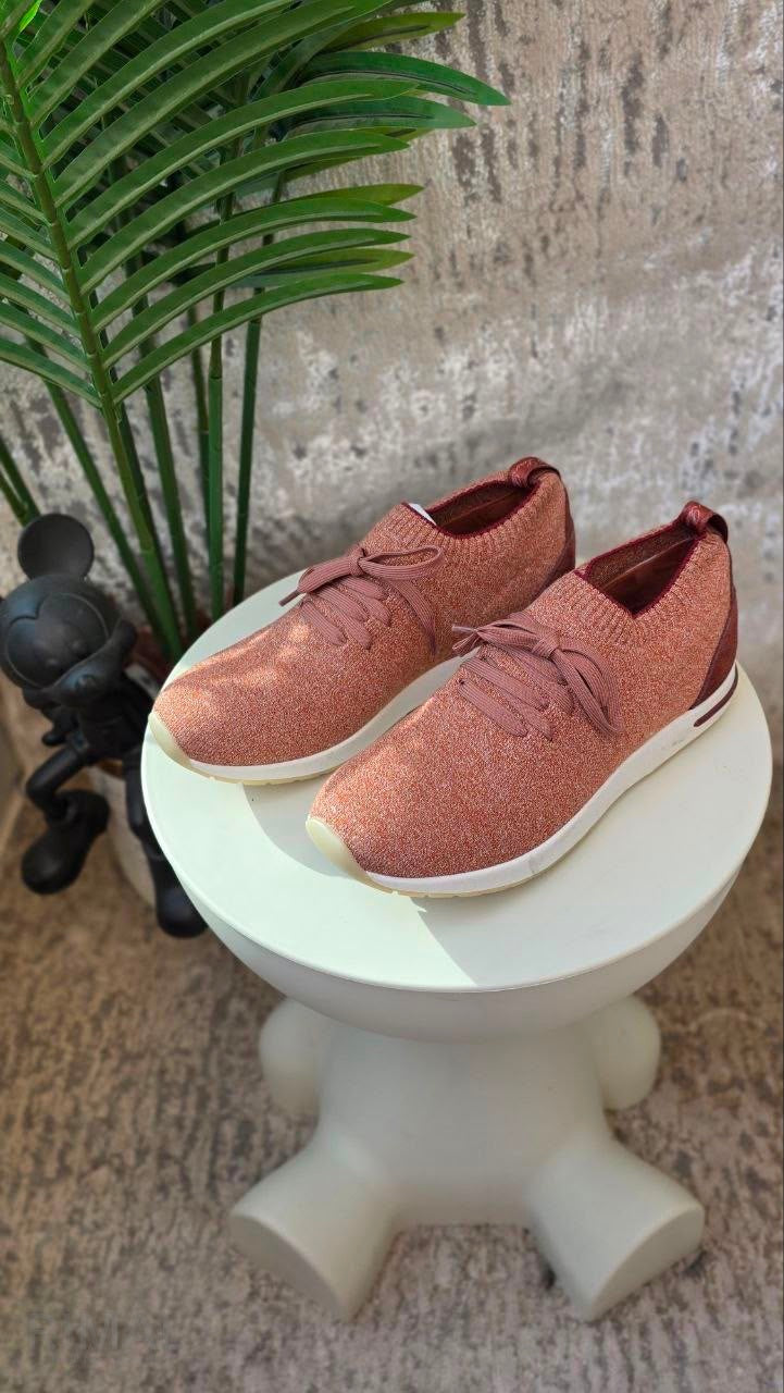 Loro Piana 360 LP Flexy Walk Knit Sneakers – Rose Pink - View 4