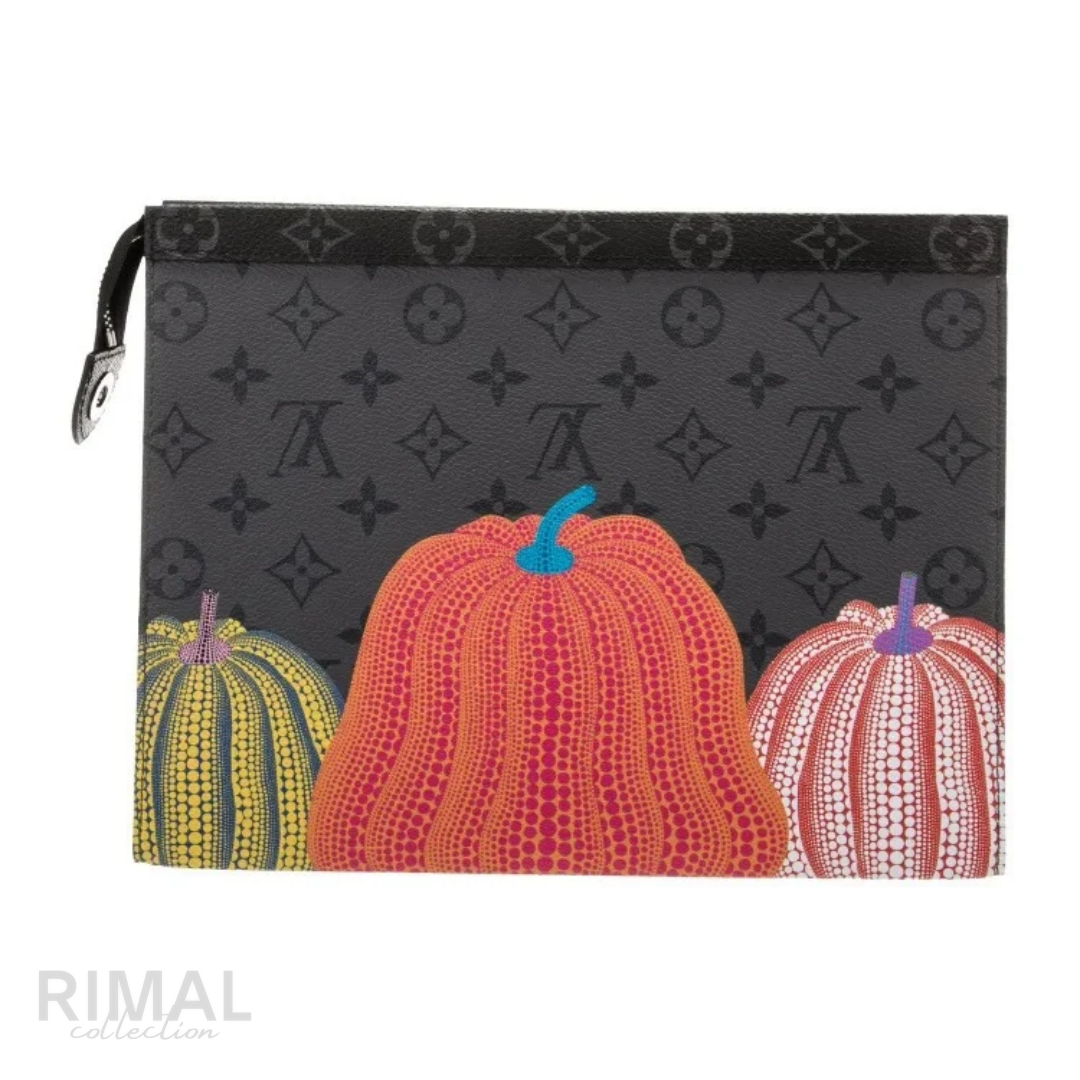 LV – Louis Vuitton x Yayoi Kusama Monogram Pumpkin Trio Toiletry Pouch