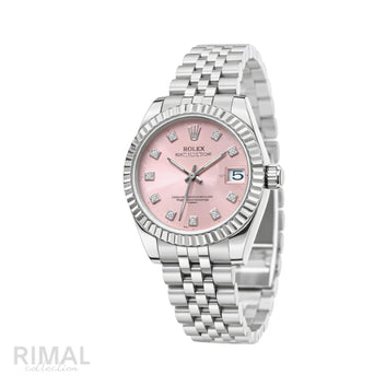 Rolex Datejust Pink Dial Fluted Bezel & Jubilee Watch