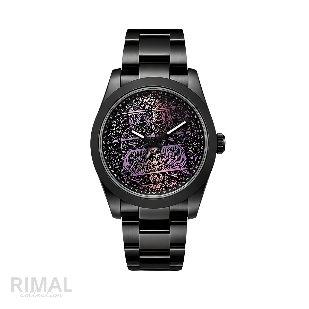 Rolex Milgauss Arabic Purple Dial Matte Black Watch - image 1