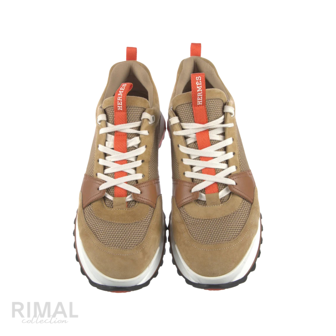 Hermès | Leader Sneakers Brown - View 3