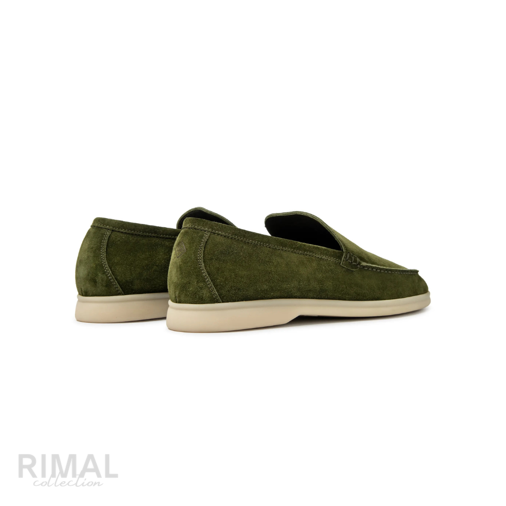 Loro Piana Summer Walk Loafers – Moss Green - View 2