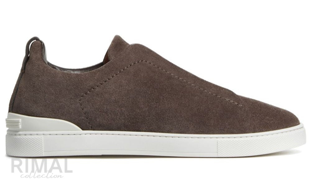 Zegna Triple Stitch Sneaker - Brown | Men