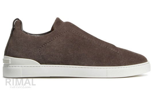 Zegna Triple Stitch Sneaker - Brown | Men