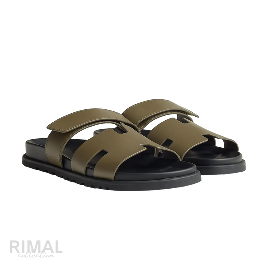 Hermès Chypre Sandals – Vert Toundra - View 1