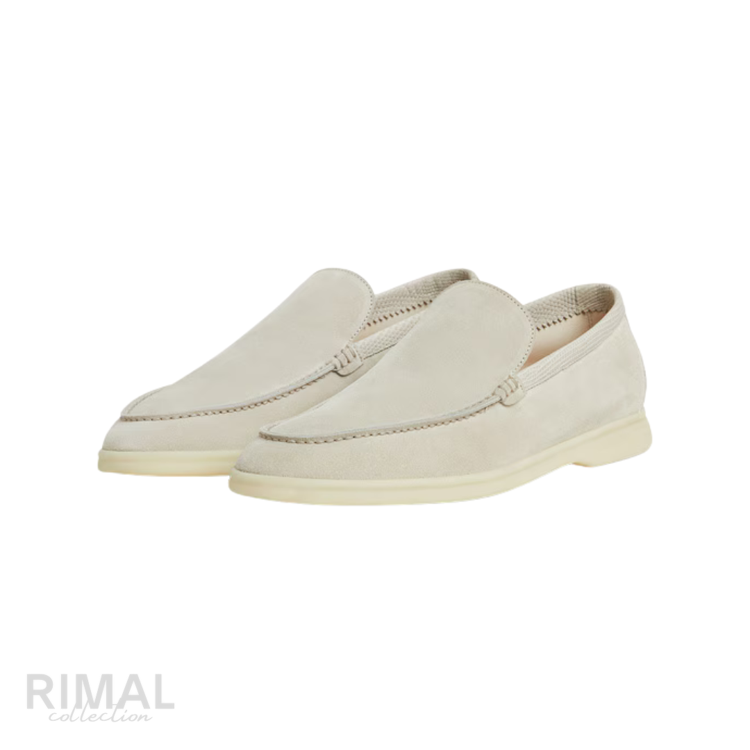 Loro Piana Suede Loafers – Pearl - View 3