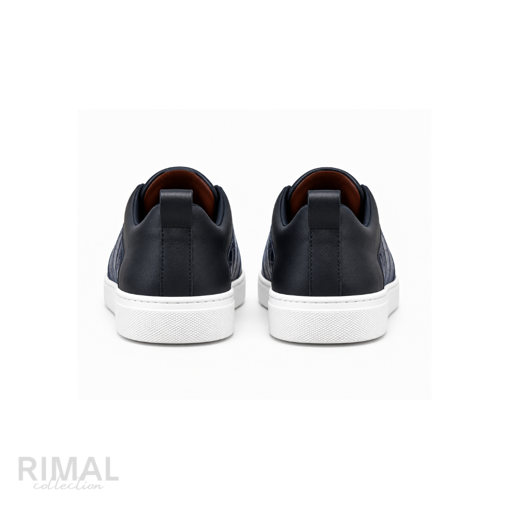 Zegna Triple Stitch Sneakers – Dark Blue - View 2
