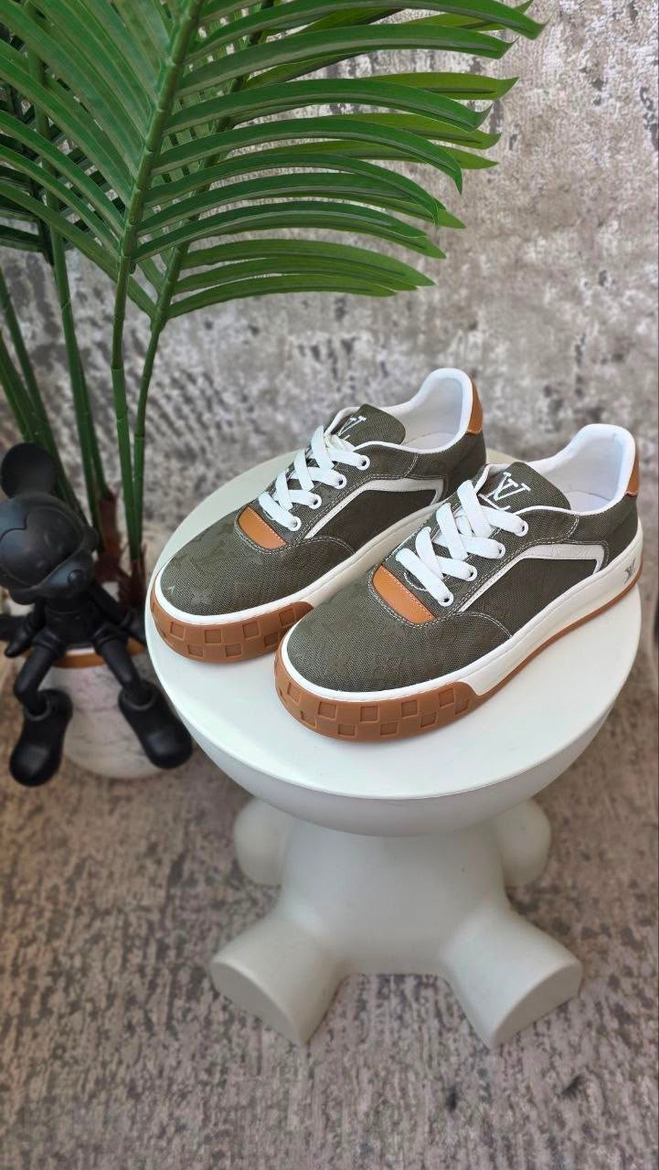Louis Vuitton LV Tilted Sneakers – Khaki Green - View 3
