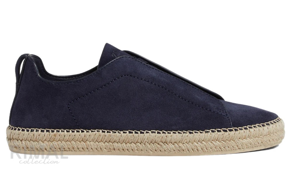 Zegna Triple Stitch Espadrille - Dark Blue | Men