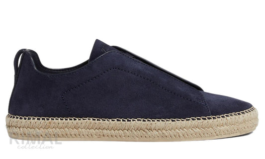 Zegna Triple Stitch Espadrille - Dark Blue | Men