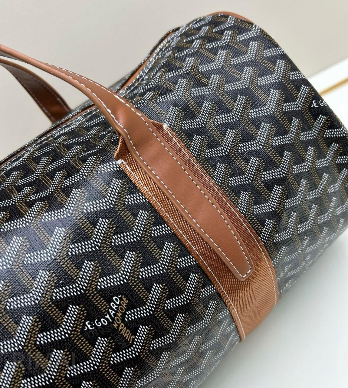 Goyard Boeing 45 Duffel Bag (Black/Tan)