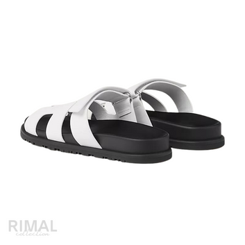 Hermès | Chypre Sandals White - View 2