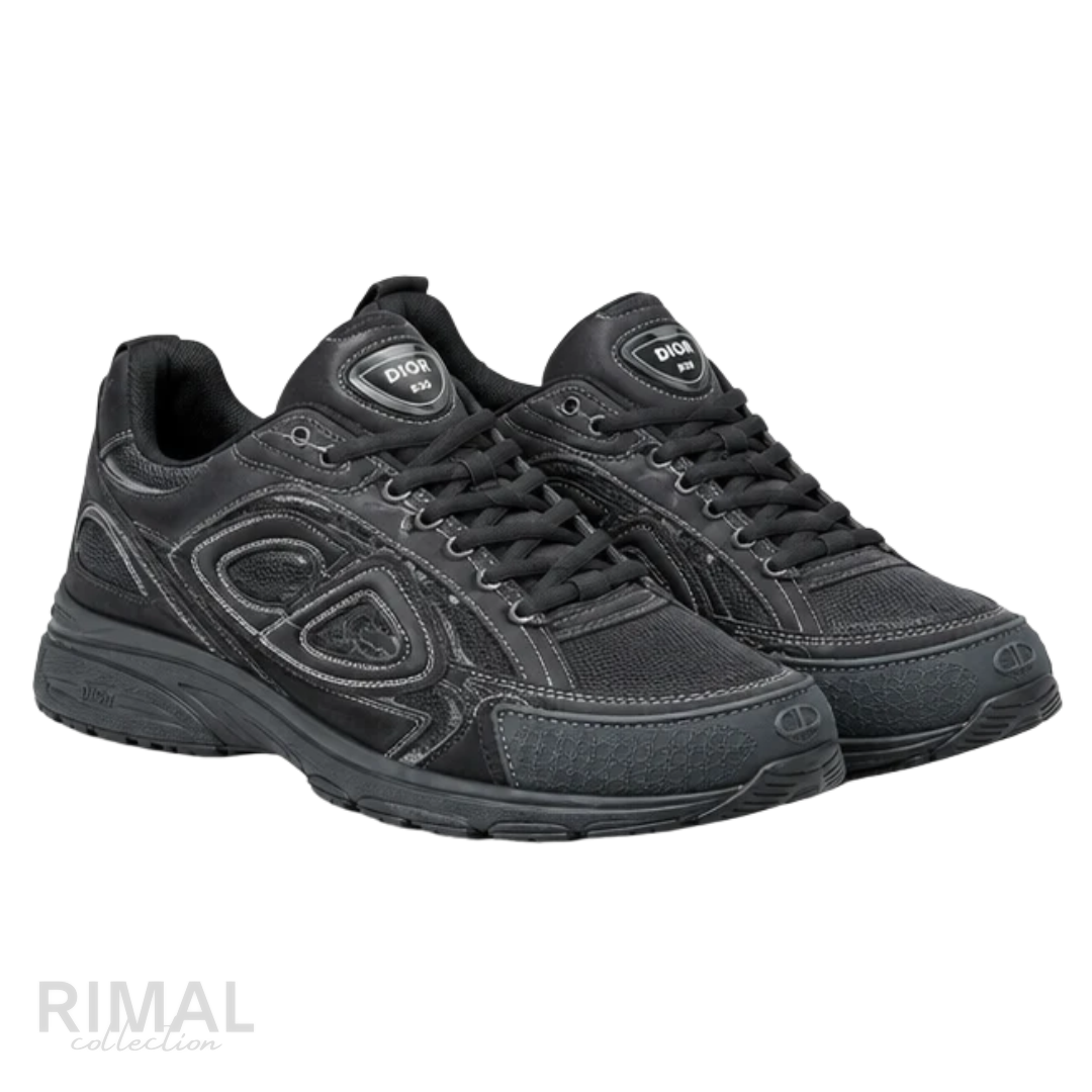 Dior x Stone Island B30 Sneaker – Triple Black – View 2