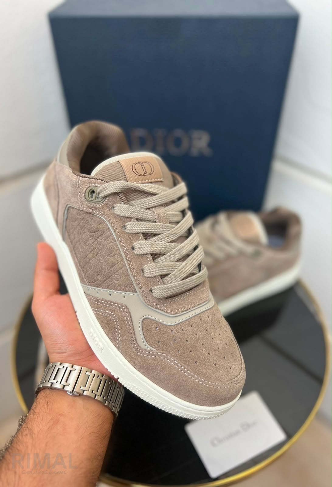 Dior B27 Low-Top Sneakers – Beige Suede - View 3