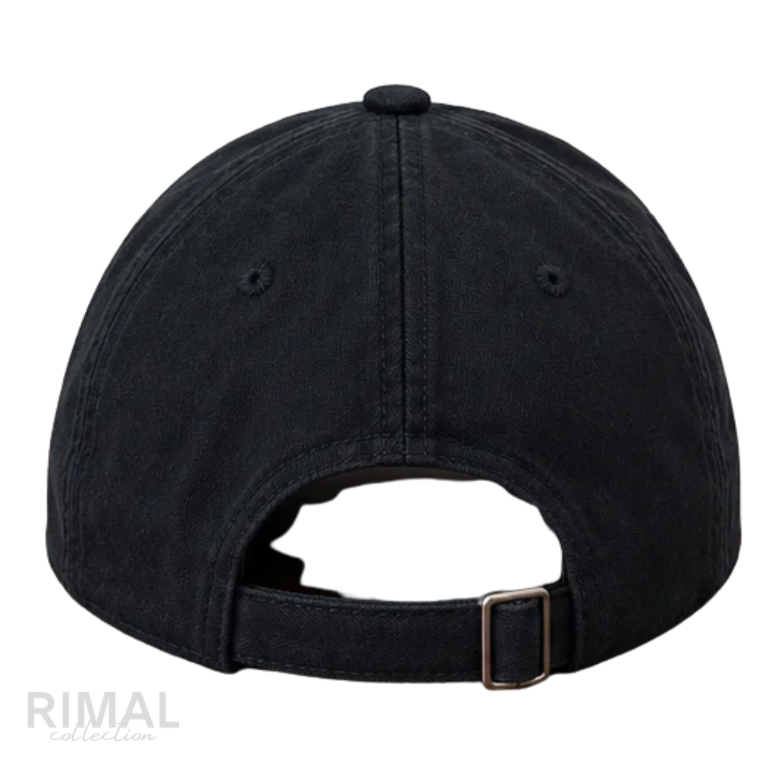 Autry | Action Shoes Washed Black Cotton Low Profile Classic Baseball Cap - View 3