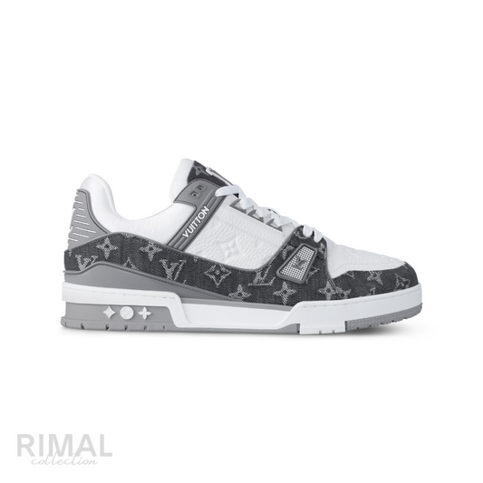 Louis Vuitton LV Trainer Sneakers – White & Grey - View 1